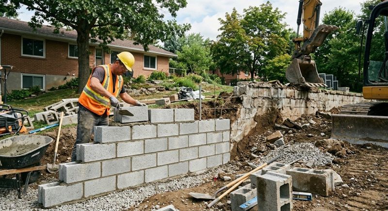 Block Wall Installation in Worcester, MA
